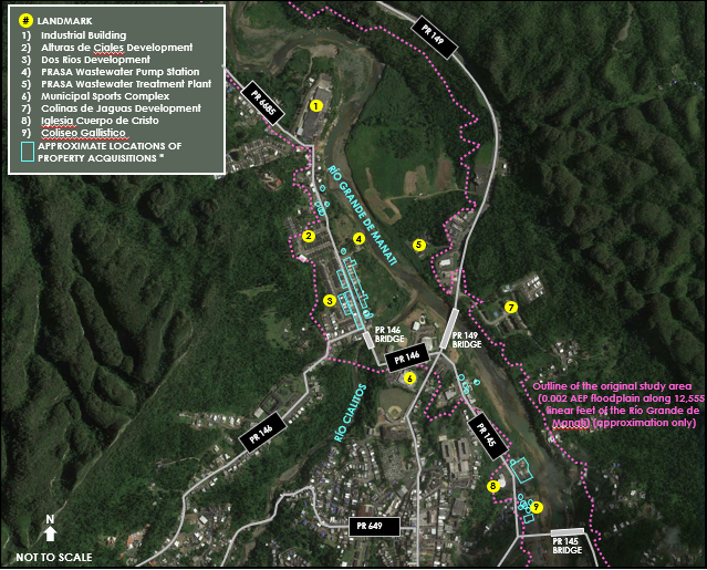 Click for full-sized map of Rio Grande de Manati project. 